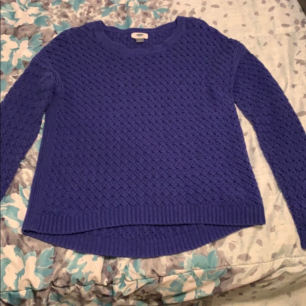 Electric Blue stitched sweater